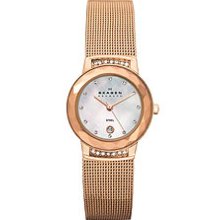 Skagen 3-Hand with Glitz Steel Mesh Women's watch #SKW2037