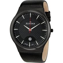 Skagen Black Dial Titanium Mens Watch 234xxltlb