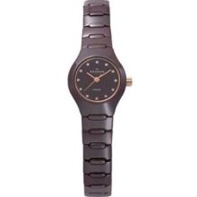 Skagen Brown Dial Swarovski Crystal Brown Ceramic Ladies Watch 816XSDX