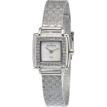 Skagen Denmark Square Dial Textered Mesh Strap Women's Watch 821XSSS