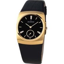 Skagen Denmark Womens Watch Genuine Leather with Gold 511SGLB