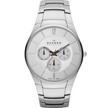 Skagen 'Link' Round Bracelet Watch Silver