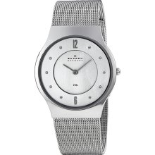 Skagen Silver Dial Stainless Steel Ladies Watch 233LSSC1