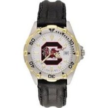 South Carolina Gamecocks USC All Star Mens Leather Strap Watch