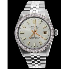 Stainless steel rolex jubilee bracelet white stick dial datejust men watch