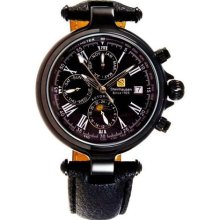 Steinhausen Men's Three Eyes Automatic Black Case Black Dial Watc ...