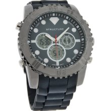 Structure by Surface Mens XL Grey Analog-Digital Chronograph Quartz Watch 32552