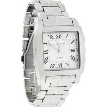 Structure by Surface Mens Classic Silver Tone Bracelet Dress Quartz Watch 32726