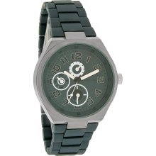 Structure bySurface Mens XL 45mm Black/Dark Gray Rubber Strap Quartz Watch 32483