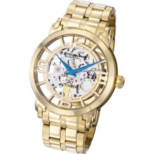 Stuhrling 165b2b 334414 Winchester 44 Elite Auto Skeleton Rosetone Mens Watch