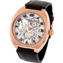 Stuhrling Chernabog Mechanical Oversized Rosetone Mens Watch 217