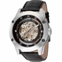 Stuhrling Original 314.331513 Mens Automatic with Stainless Steel Caseandamp;#44; Stainless Steel Case with White Bordered Floating Movementandamp;#44; Black Handsandamp;#44; Silver Tone Flange