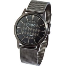 Stuhrling Original Men's Newberry Quartz Stainless Steel Mesh Bracelet Watch