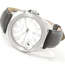 Stuhrling Original Men's Piattino Di Volo Dual Time Leather Strap Watch