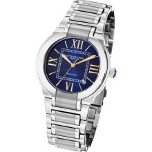 Stuhrling Original Watches Men's Tribune Quartz Blue Dial Stainless St