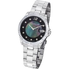 Stuhrling Original Women's Lady Clipper Pearl Quartz Stainless Steel Bracelet Watch (Stuhrling Original Women's Watch)
