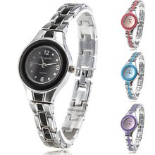 Style Women's Fashionable Alloy Analog Quartz Bracelet Watch (Multi-Colored)