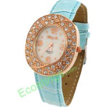 Stylish Goodable Simulated Crystal Womens Wristwatches