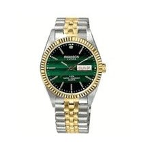 Swanson Men Two-tone, Green Dial Dress Watch