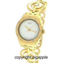 Swatch Irony Lady Golden Waters White Dial Women's watch YSG128G