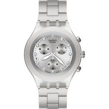 Swatch Men's Full Blooded SVCK4038G Silver Stainless-Steel Quartz Watch with Silver Dial