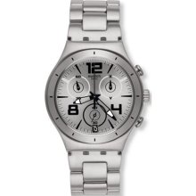 Swatch Men's Irony YCS566G Silver Stainless-Steel Swiss Quartz Watch