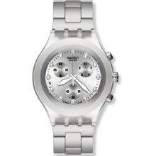 Swatch SVCK4038G Diaphane Silver Chronograph Men's Watch