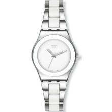 Swatch White Ceramic Ladies Watch YLS141G