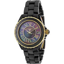 Swiss Legend 20050-BKBGR Black w/ Gold Plated Karamica Ceramic Watch for Women