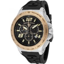 Swiss Legend Men's Sprint Racer Chronograph Black Dial Black Silicone