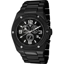 Swiss Legend Throttle 40025p-bb-11-sa Gents Black Steel Bracelet Date Watch