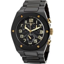 Swiss Legend Watch 10028-bkbga Men's Throttle Chronograph Black Dial Gold Tone