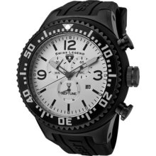 SWISS LEGEND Watches Men's Neptune Chronograph Black IP Bezel Silver D