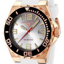 SWISS LEGEND Watches Men's Expedition Silver Dial Rose Gold Tone Case