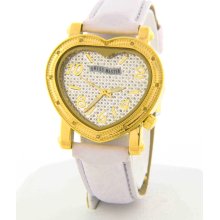 Swiss Master SWM008 Heart Shaped Gold-tone Case Diamond Ladies Watch
