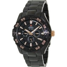 Swiss Precimax Men's Formula-7 XT SP12145 Black Stainless-Steel Swiss Multifunction Watch with Black Dial