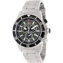 Swiss Precimax Men's Pursuit Pro SP13291 Silver Stainless-Steel Swiss Chronograph Watch with Grey Dial