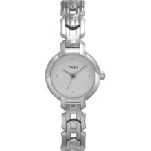 T2J731 Timex Womens Silver Bracelet White Dial Watch