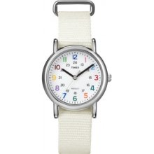 T2N837 Timex Ladies Style Weekender White Watch