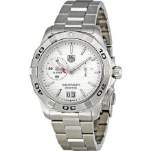 Tag Heuer Aquaracer White Dial Stainless Steel Mens Watch WAP111Y ...