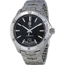 Tag Heuer Link Black Dial Stainless Steel Automatic Mens Watch