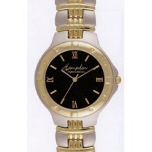 Taylor Men`s` Satin & Polished Two-tone Bracelet Watch