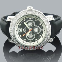 Techno Master Watches Mens Diamond Watch 0.20ct Black