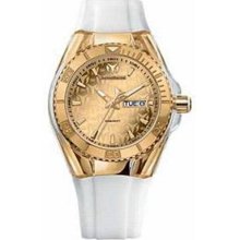 Technomarine 113004 Gold Bezel & Dial Watch In Original Box