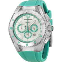 Technomarine Cruise Lipstick Chronograph Hologram Dial Turquoise Strap Ladies