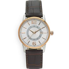 Ted Baker Sunray Dial Stainless Steel Watch/Brown - Brown