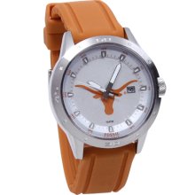 Texas Longhorns Fossil Mens 3 hand PU Strap Watch w Date Li3084