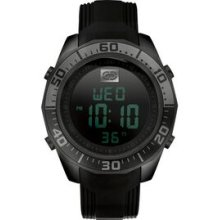 The Equation Marc Ecko Men`s Digital Watch W/ Black Resin Strap & Rhino