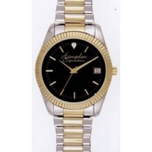 Thomas Men`s Brushed & Polished Two-tone Expansion Bracelet Watch