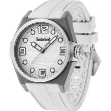 Timberland Radler Unisex Quartz Watch With White Dial Analogue Display And White Silicone Strap 13328Jpgys/04